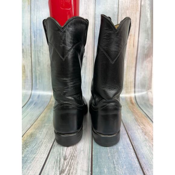 Justin Black Cowboy Boots Women's Size 8.5 Western Cowgirl Vintage USA - Picture 2 of 8